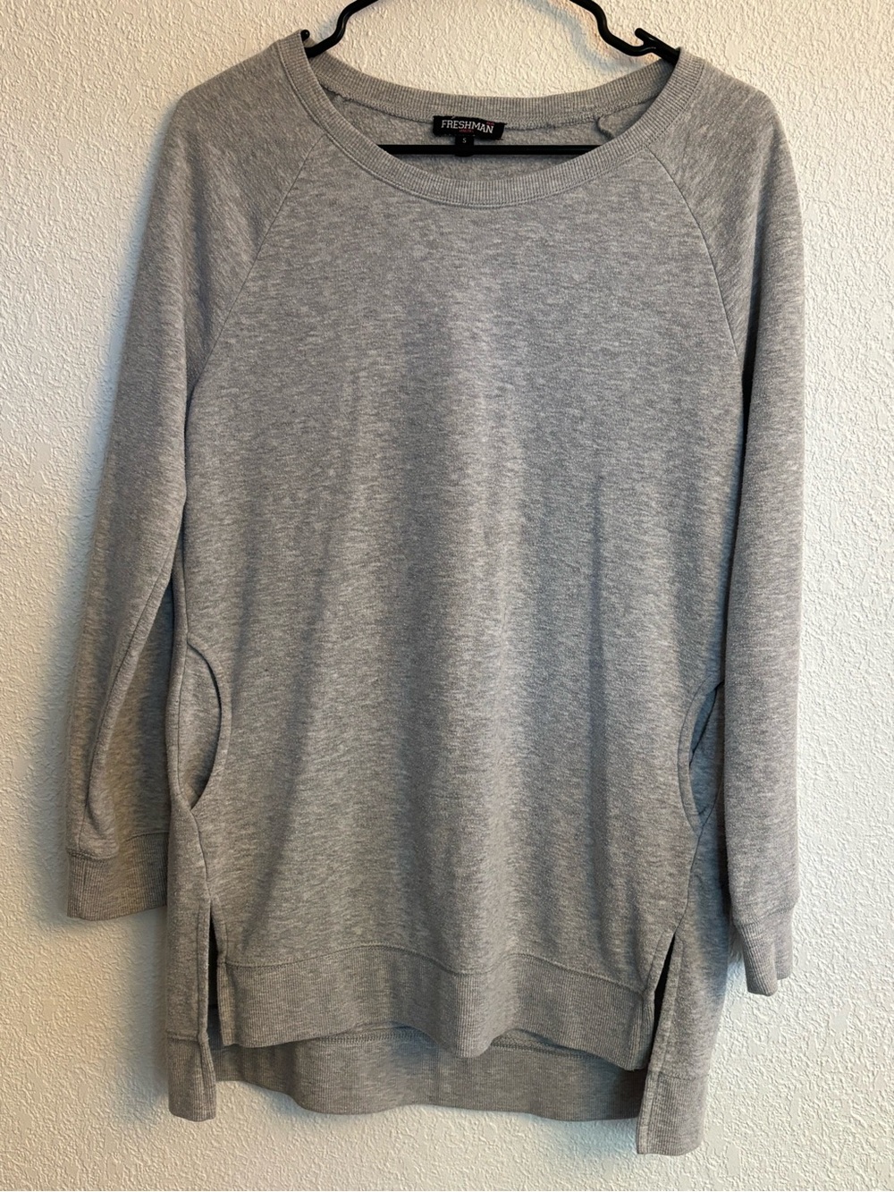 Freshman Gray Crewneck Sweatshirt with Black Label